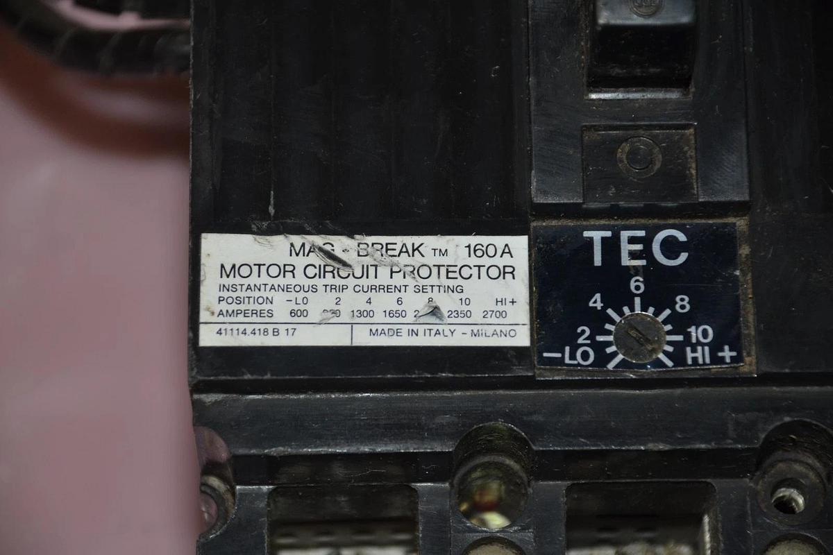 Used GENERAL ELECTRIC SWITCH MAG-BREAK MOTOR CIRCUIT PROTECTOR TEC 36 A 160 TEC36A160