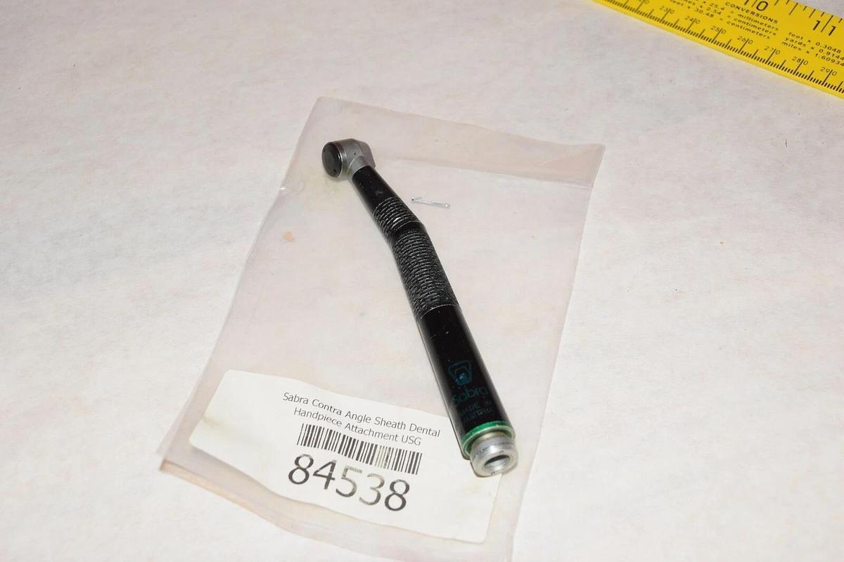 Used SABRA 007673 84539 CONTRA ANGLE SHEATH DENTAL HANDPIECE ATTACHMENT