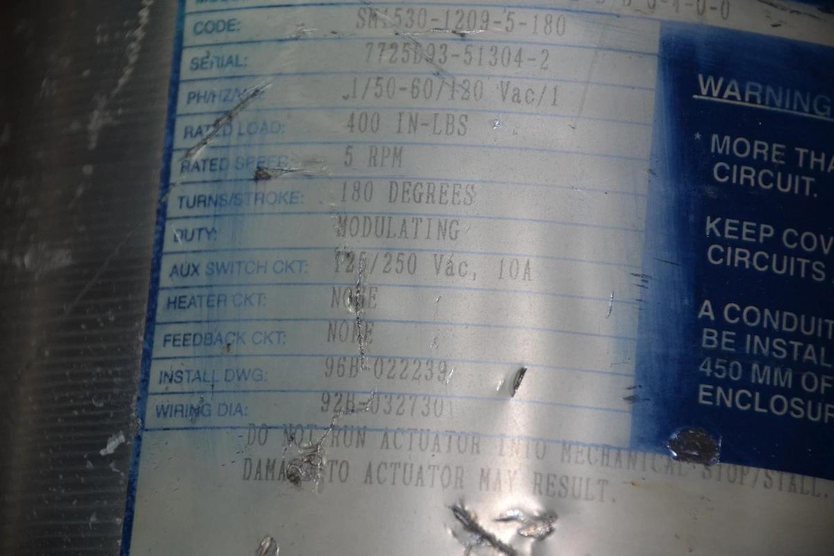 Used JORDAN CONTROLS INC. SM-1530-5/400-180-S-D-B-0-4-0-0  ROTARY ACTUATOR