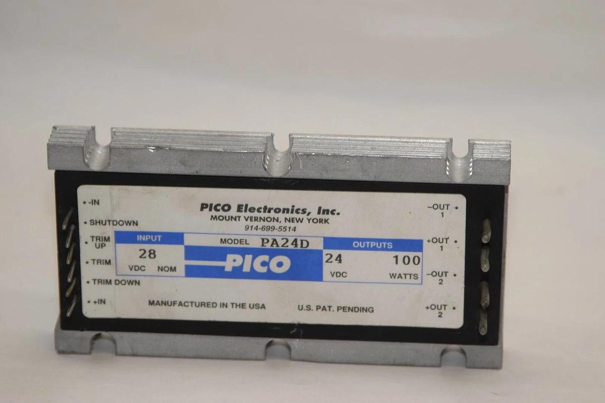 Used PICO ELECTRONICS INC PA24D 24/28Vdc 100W Power Converter High Power