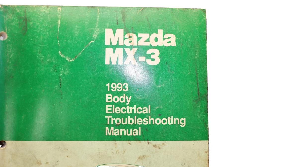Used MAZDA MX-3 1993 Body Electrical Troubleshooting Manual