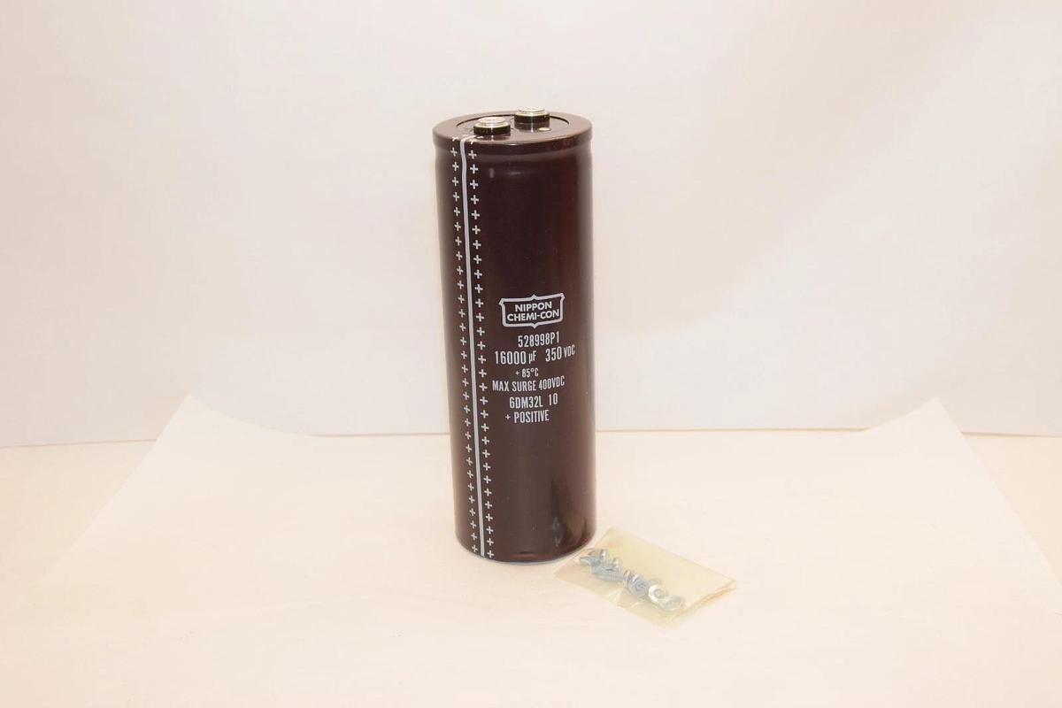 NIPPON CHEMI-CON 528998P1 16000uF 350Vdc Capacitor W/Hardwar Packet