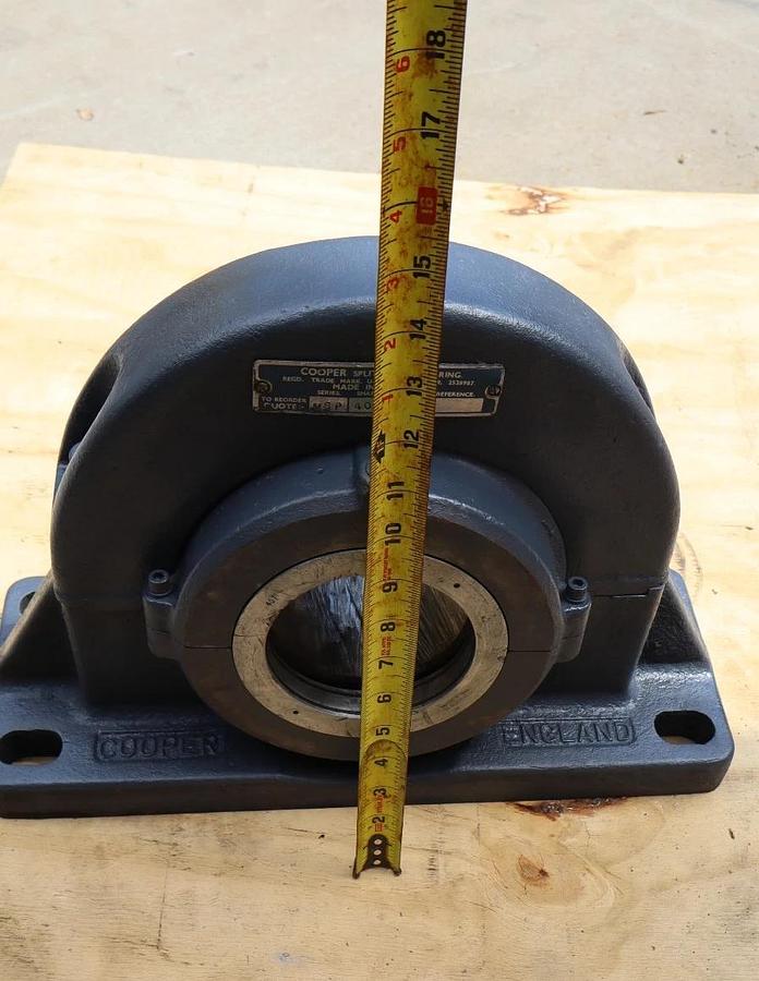 Cooper Pillow Block Bearing Housing MSP407GR MSP 407 GR MC407GR 4-7/16" NOS