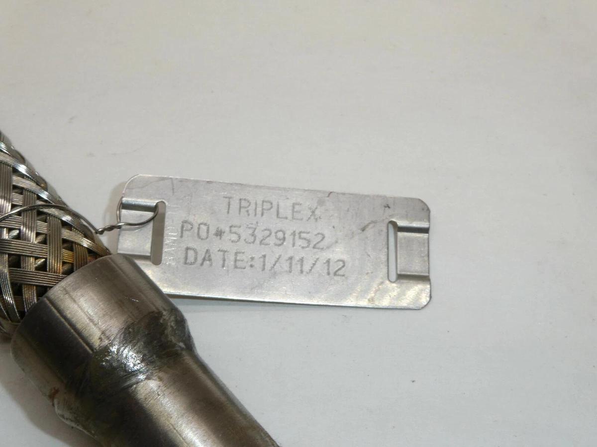 (NEW) TRIPLEX 5329152 3/8" NPT Stainless Steel S/S Flex 6" Long Hose Accessory