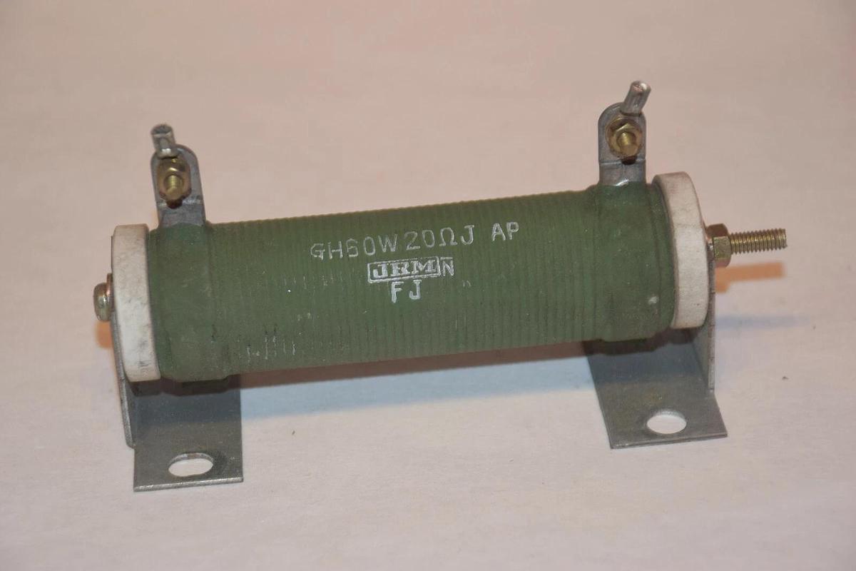 Used JRM GH60W 20ΩJ CERAMIC TUBE RESISTOR