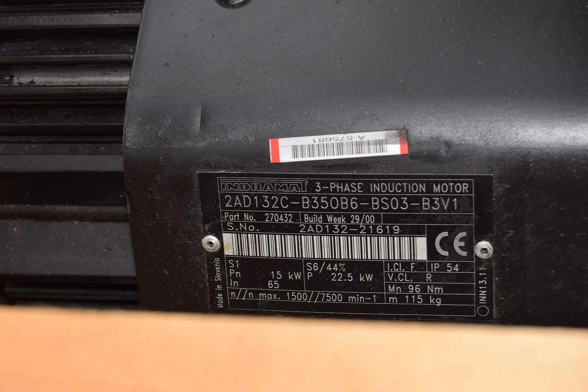 Indramat Rexroth Induction Motor 2AD132C-B350B6-BS03-B3V1 15kW 3ph (Refurb)