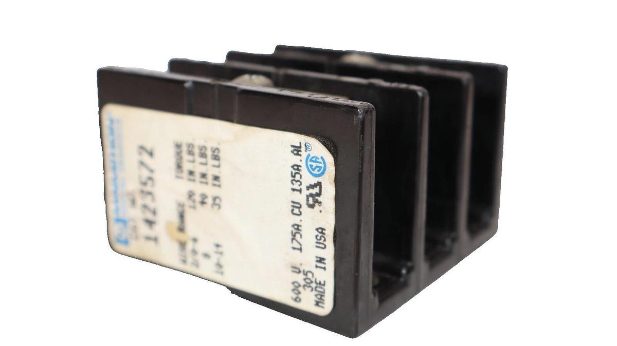Used MARATHON 1423572 600V 175A 3P Terminal Block