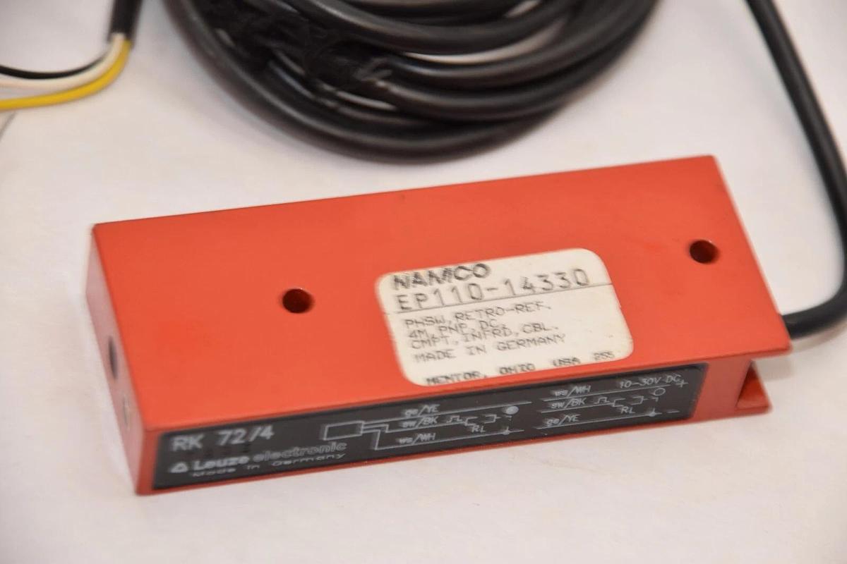 (NEW) NAMCO / LEUZE EP110-14330 RK 72/4 Photoelectric Retro Reflective Sensor