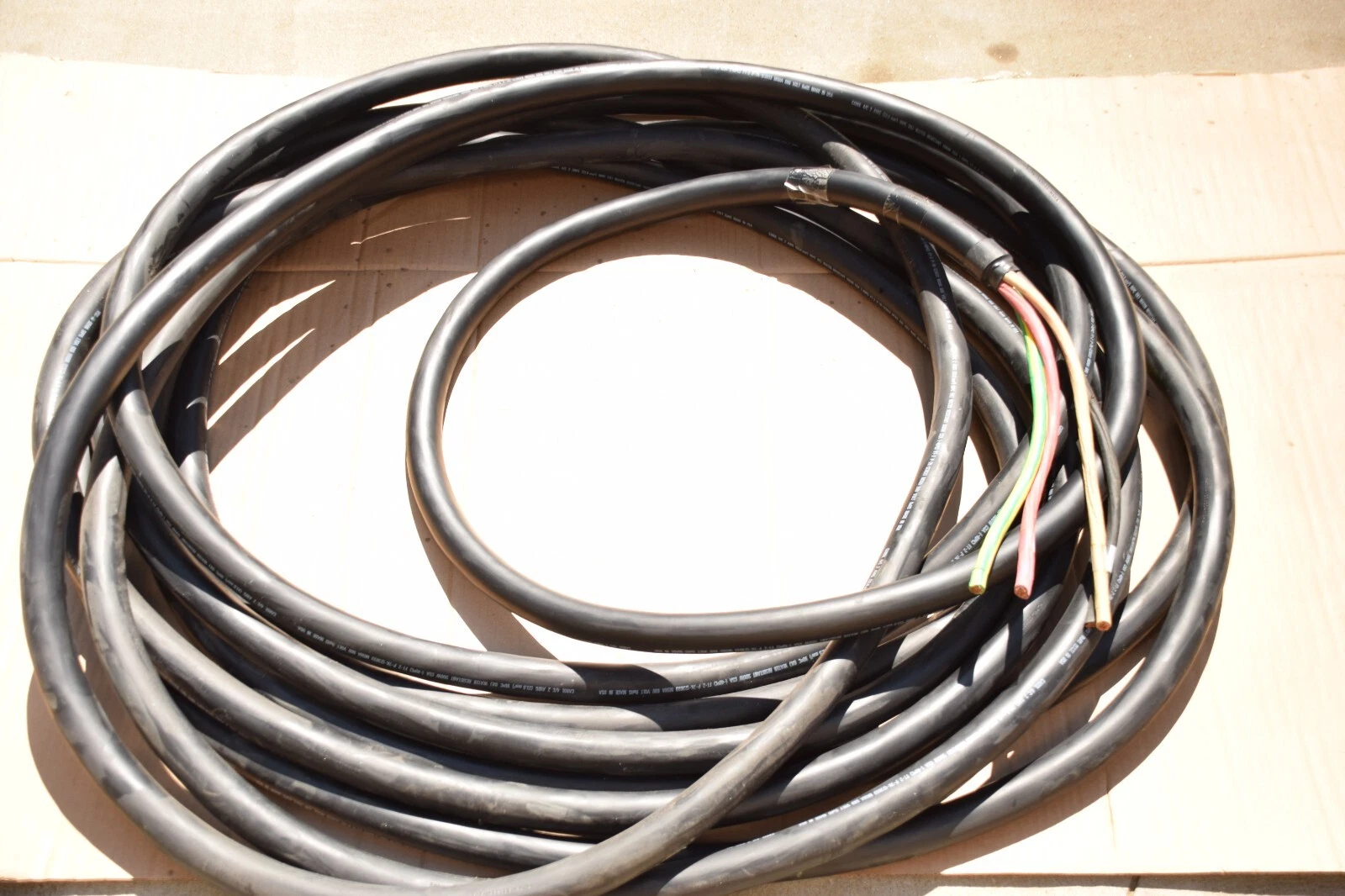 80' Carol SOOW Flexible Cord Cable Jacket P-7K-123033 MSHA 2AWG 4/C 600V Copper