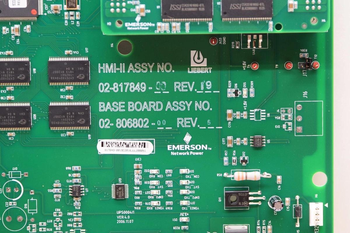 (NEW) EMERSON / LIEBERT 02-817849-00 Rev 19 02-806802-00 Rev 5 HMI-II Assy Board