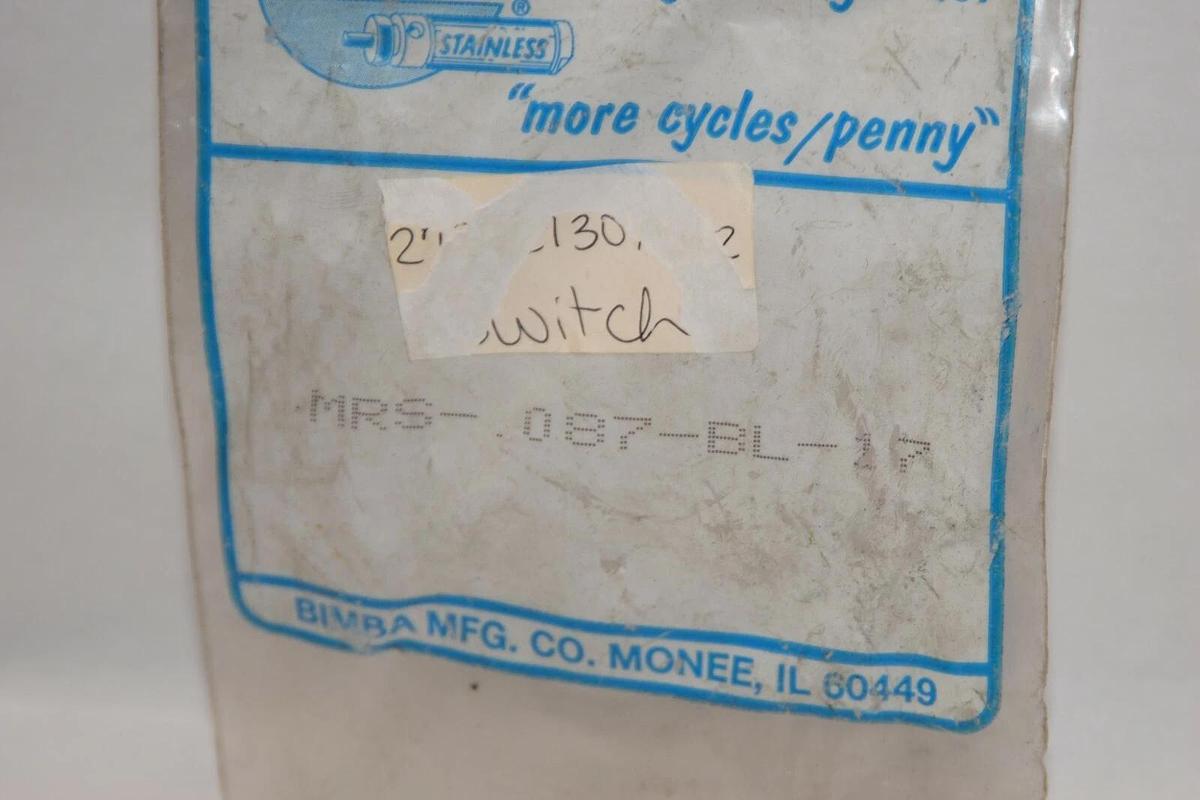 (NEW) BIMBA MRS-087-BL-17 MRS087BL17 3 Wire Reed Switch