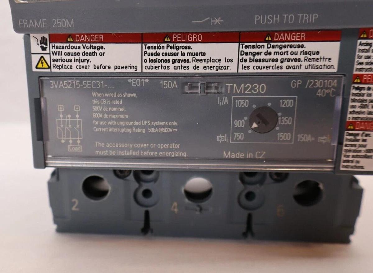 Siemens Circuit Breaker 150A 150 Amp 3VA5 3VA5215-5EC31-0AA0 TM230 *NEW Take Out