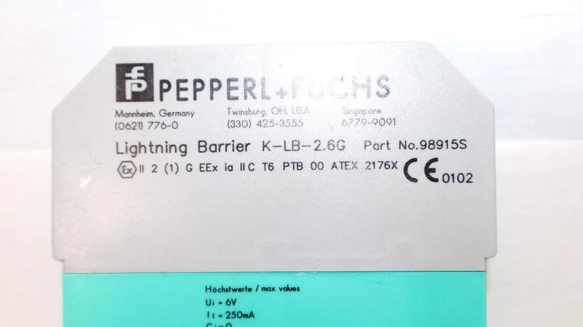 Used Pepperl + Fuchs K-LB-2.6G , 98915S Safety Barrier