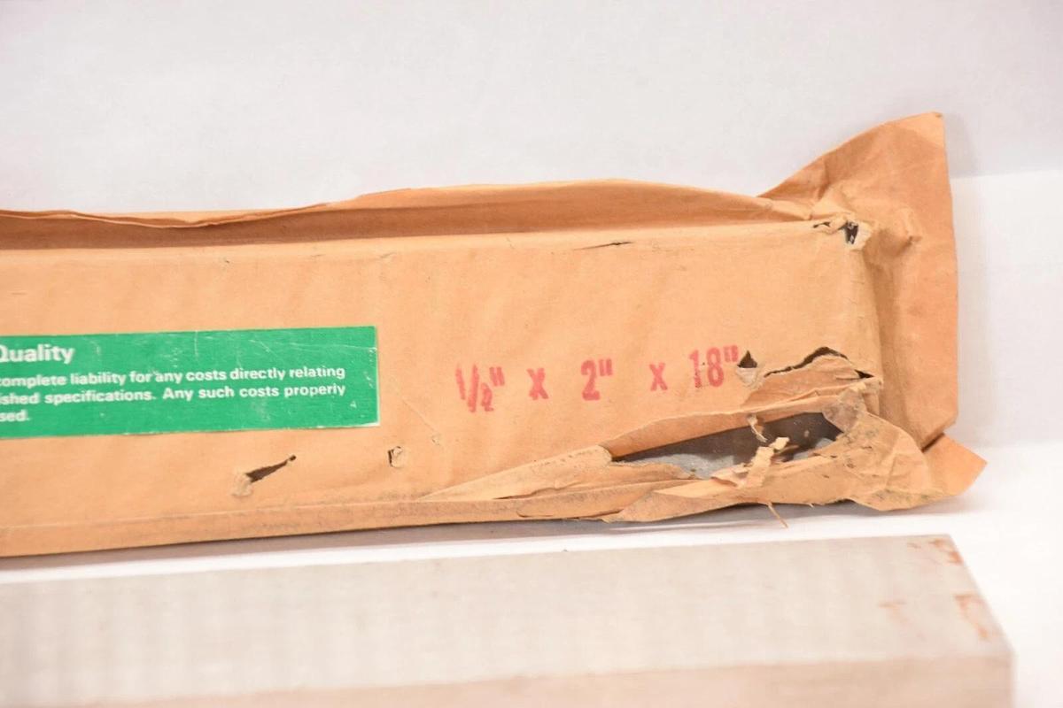 PRESCO 1/2" x 2" x 18" Oil Hardening Steel Precision Ground Solid Bar Flat Stock