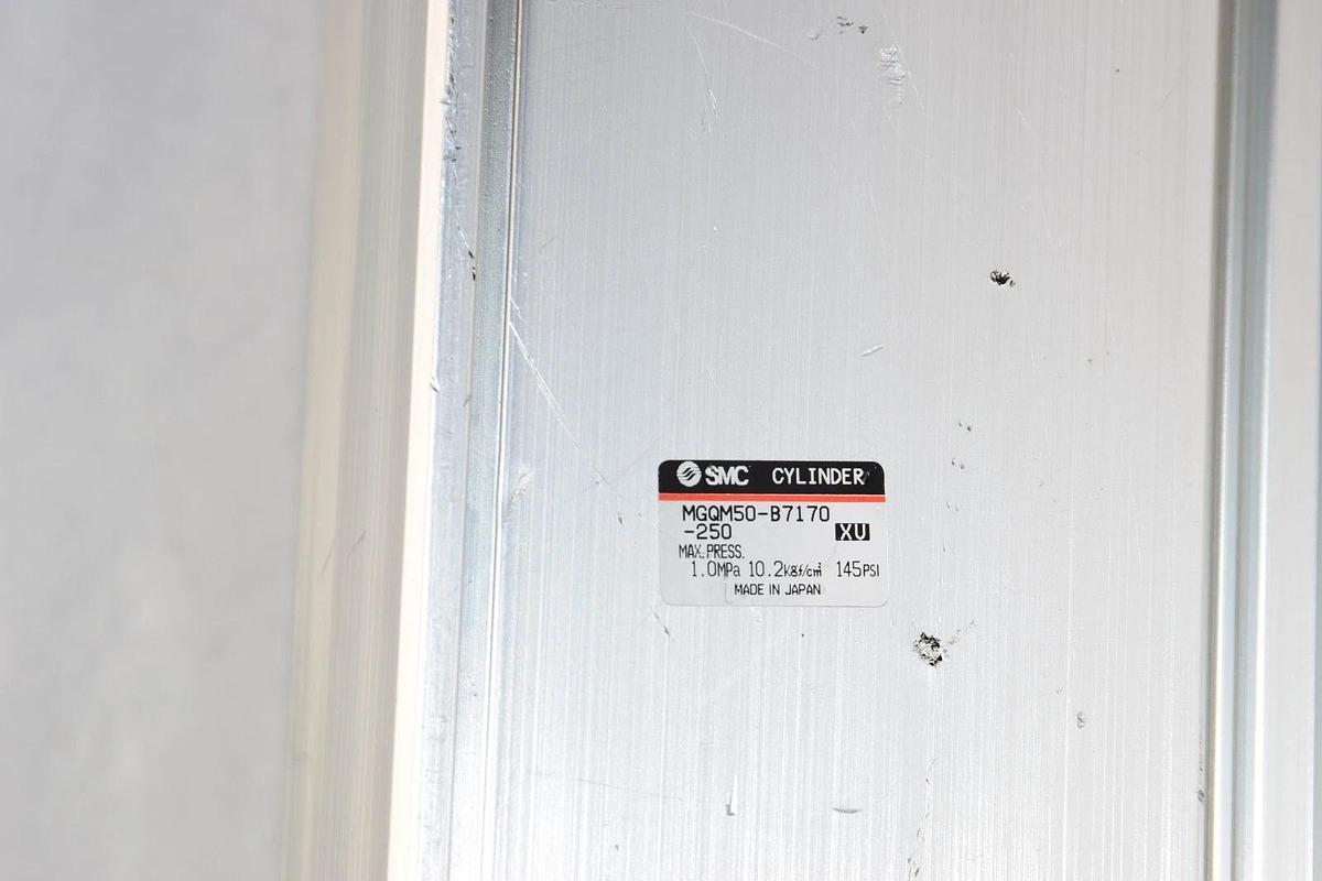 (NEW) SMC MGQM50-B7170-250 1.0MPa 145psi Pneumatic Slide Cylinder