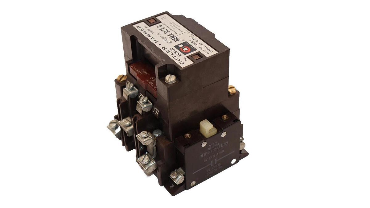 Used Cutler Hammer A10BG0 Nema Size 0 Series A1 110-120V Coil Contactor