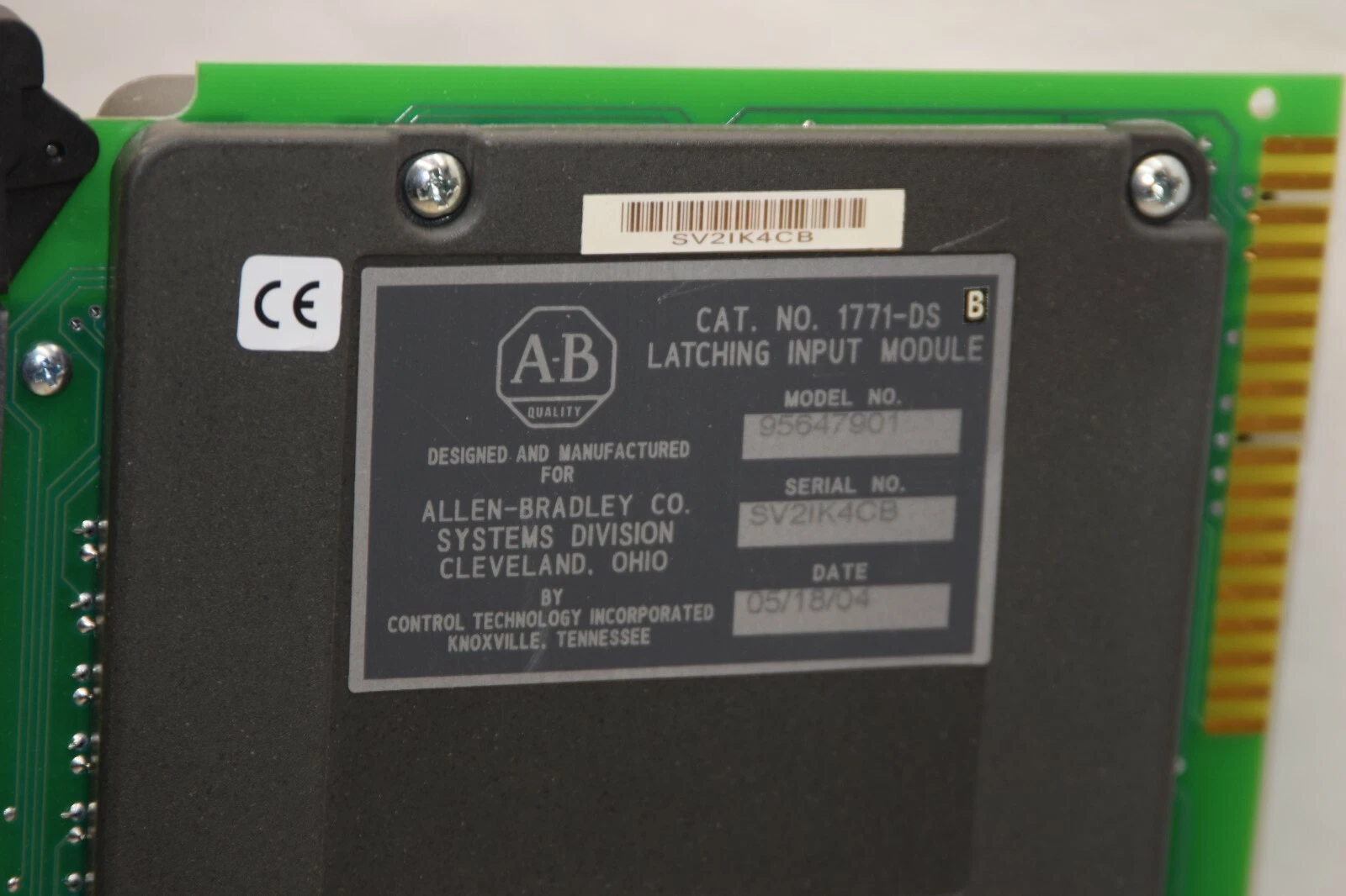 Used ALLEN BRADLEY 1771-DS 1771DS 95647901 Latching Input Module
