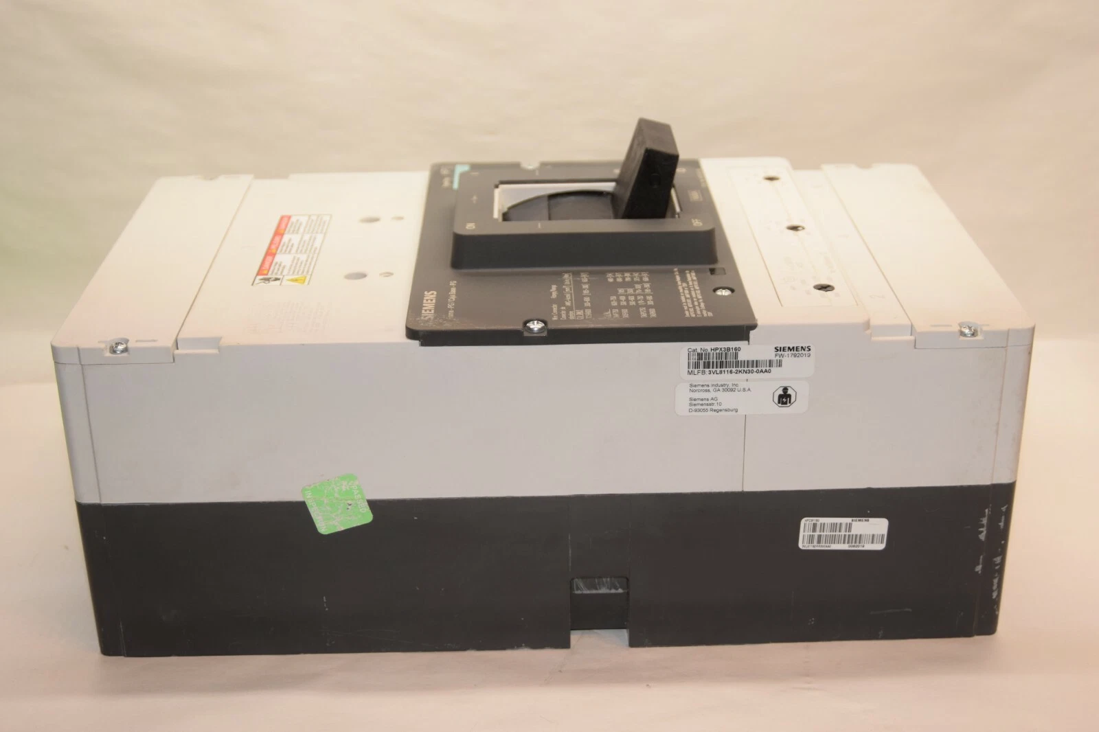 New Siemens 3VL8116-2KN30-0AA0 Circuit Breaker 1600A HPX3B160 3VL8116-2RR30-0AA0