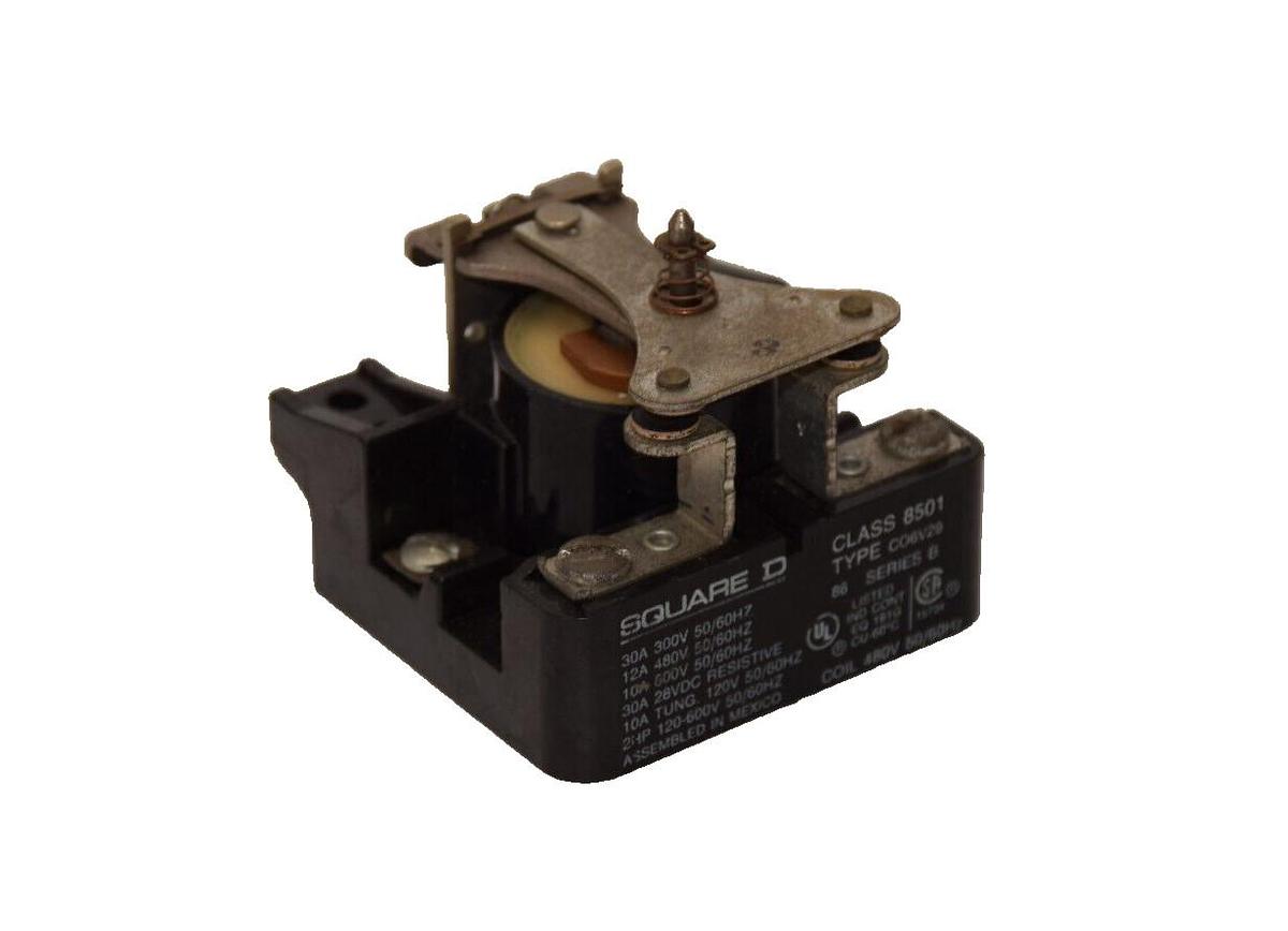 (NEW) SQUARE D CO6V29 , 8501 , 8501CO6V29 , 8501 C06V29 Series B Power Relay