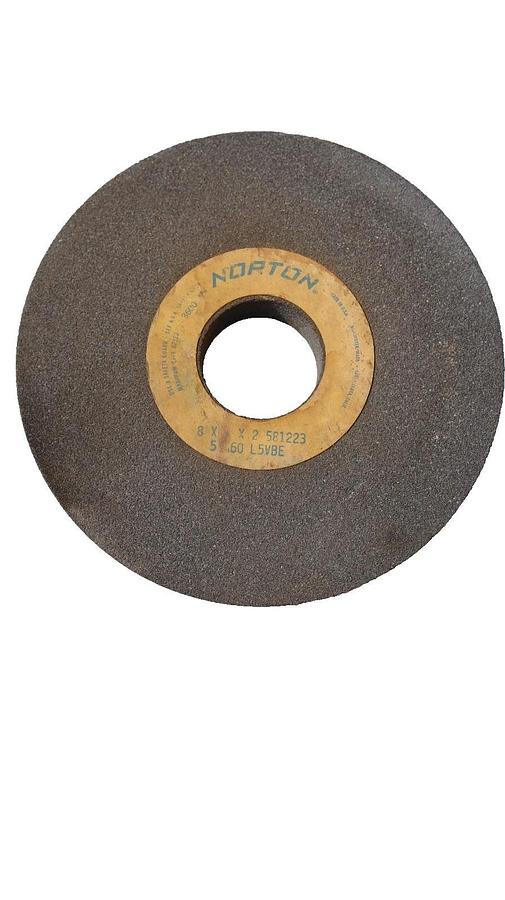 (NEW) NORTON 57A60 L5VBE , 8" OD x 1" Wide 2" ID Grinding Wheel