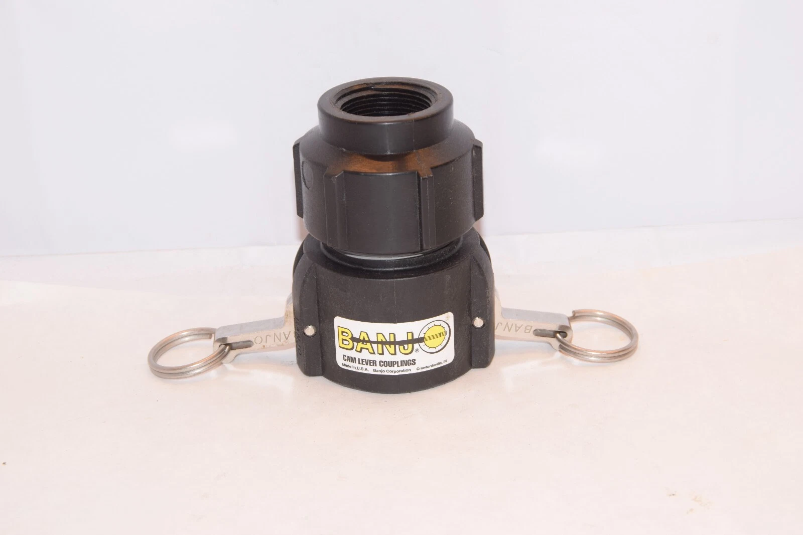 (NEW) BANJO 200B Female Coupler With Short Nipple SCH80 2" Polypropylene