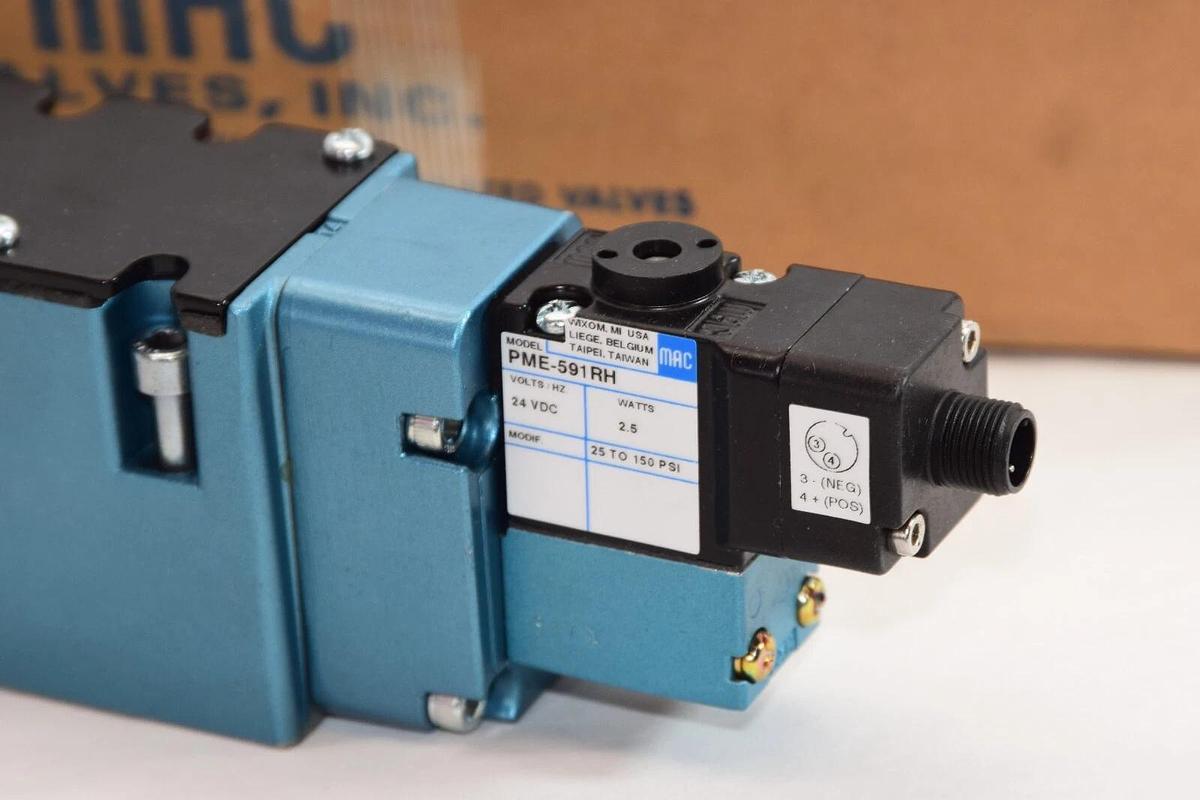 (NEW) MAC VALVES MV-A2B-A312-PM-591RH , PME-591RH Solenoid Valve *Chip, as is*