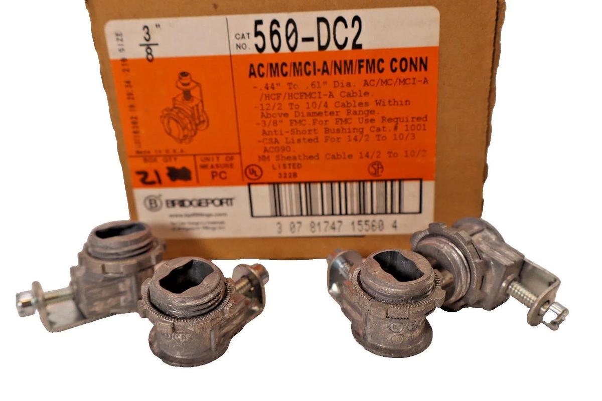 Bridgeport 560-DC2 560DC2 3/8" Strap Type Connector (New - Box of 21)