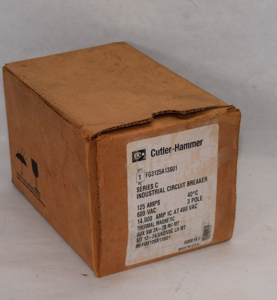 Cutler Hammer FG Generator Application Breaker FG3125A13S01 125A 600V 3p NEW