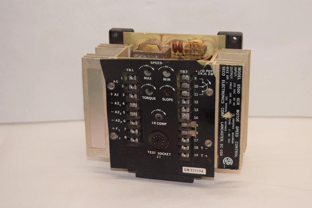 Used SECO ELECTRONICS CORP. 8500 120Vac 15A SCR Motor Speed Control