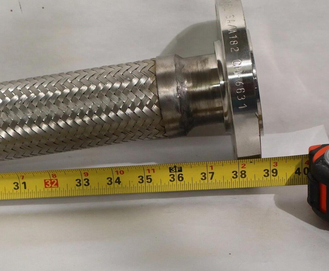 2" x 36" Braided SS Stainless Flexible Hose w/ Flange F316/316L SA/A182 NEW