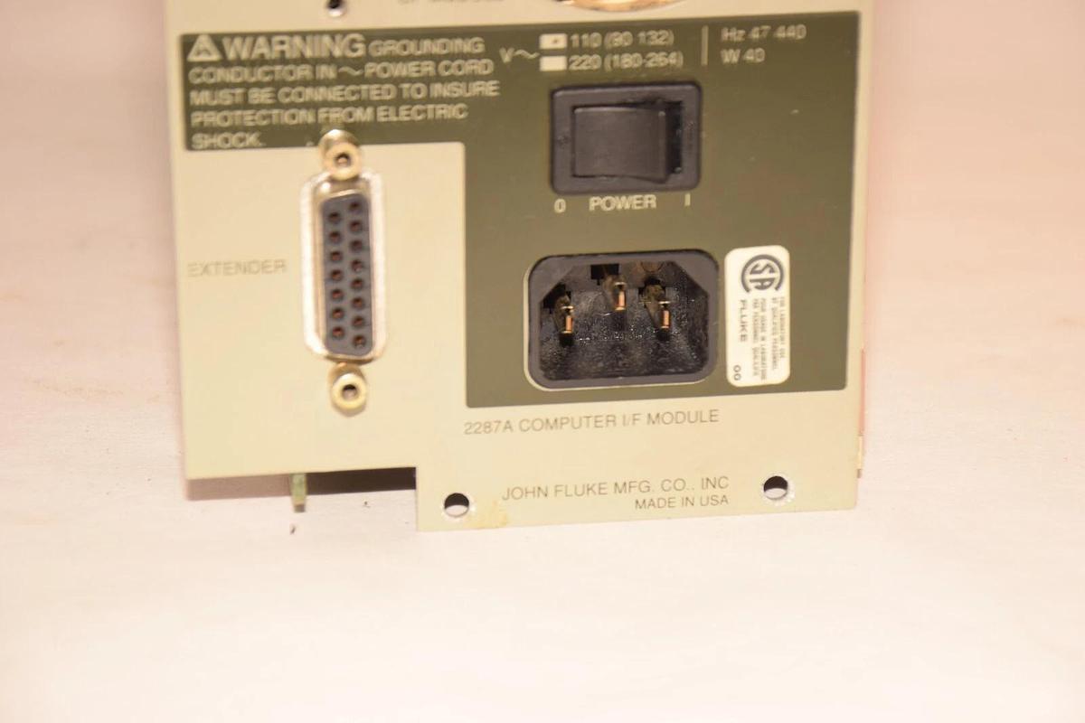Used JOHN FLUKE Computer I/F Module 2287A Power Supply  865311 Data Acquisition Unit