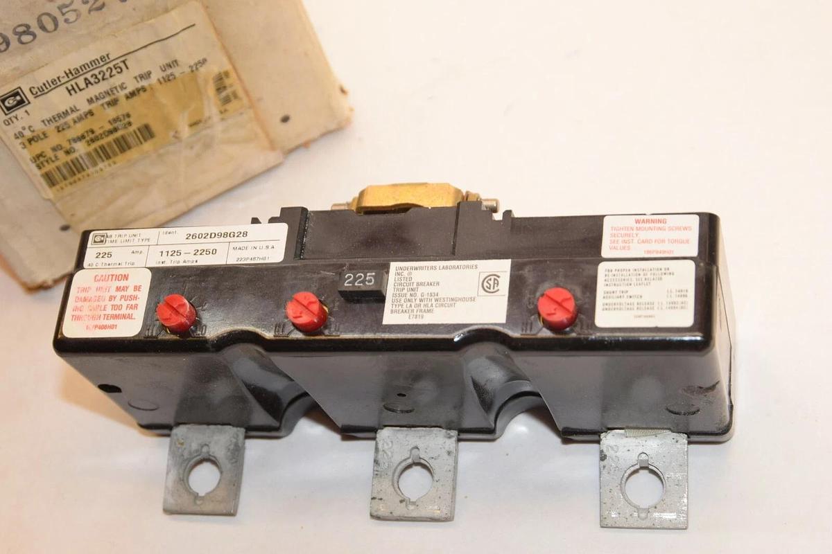 (NEW) CUTLER HAMMER HLA3225T 3 Pole 225 Amp A 225A Trip Unit