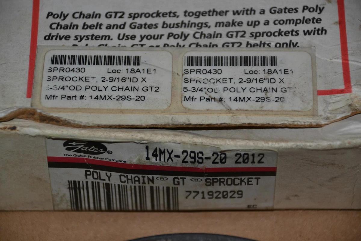 Gates Poly Chain GT Sprocket 14MX-29S-20 14MX29S20 2012 14MX 29S 20 NEW