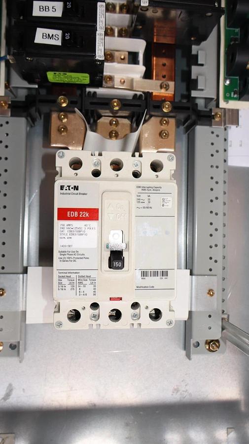 Used EATON Cutler Hammer 150A Pow-R-Line Panelboard Panel PRL1a 208y/120v 3ph 4w 42