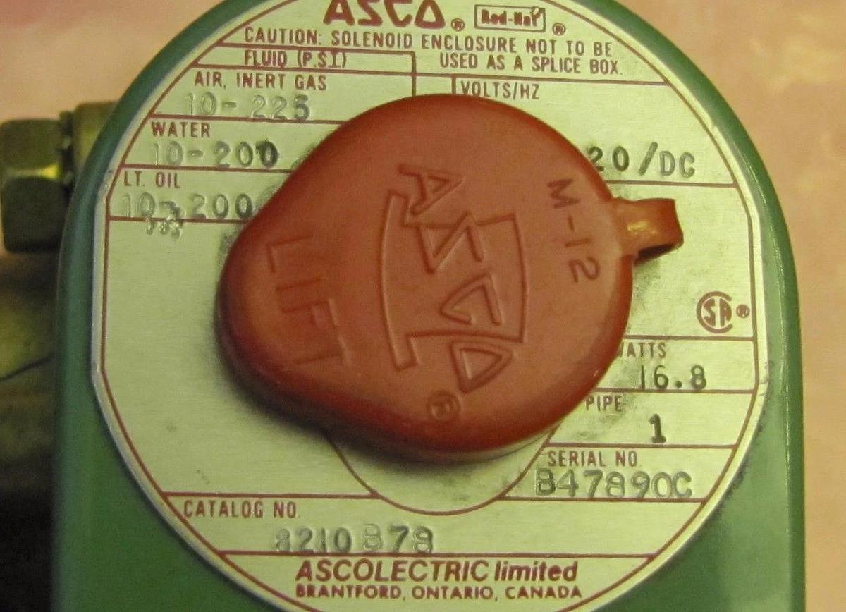 ASCO VALVE 8210B78 PIPE 1" 120V 120 V NEW