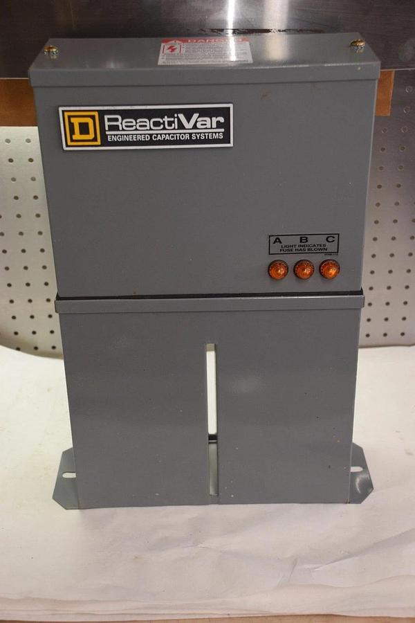 Square D ReactiVar PFCD4025F 25 KVAR POWER FACTOR CORRECTION CAPACITOR