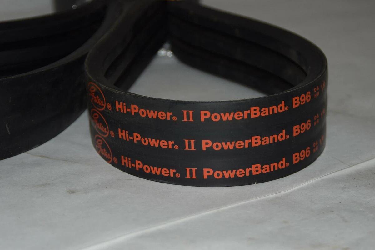 (New) GATES HI-POWER II POWERBAND B96 B-96 B 96 Banded V- Belt 3 rib