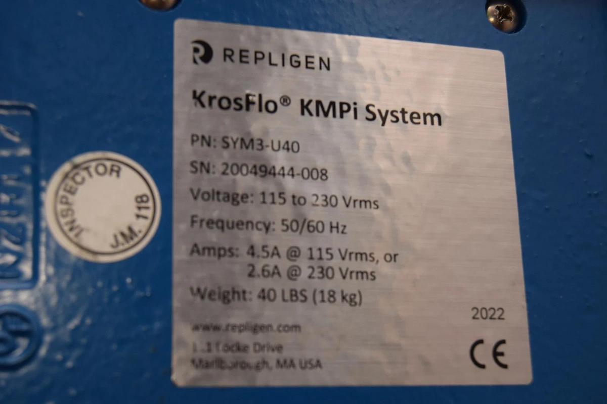Used Repligen KrosFlo KMPi Flow Filtration System SYM3-U40 3001822 900-2485 115v