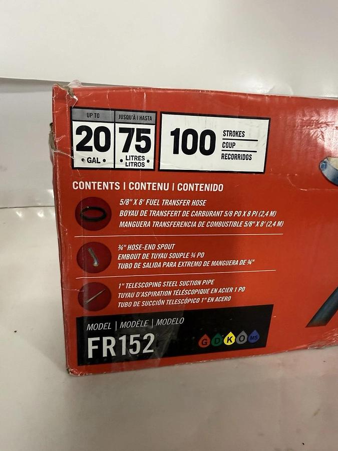 Fill-Rite FillRite 5200 Series Piston Hand Pump Hose & Nozzle FR152 20Gal (NEW)