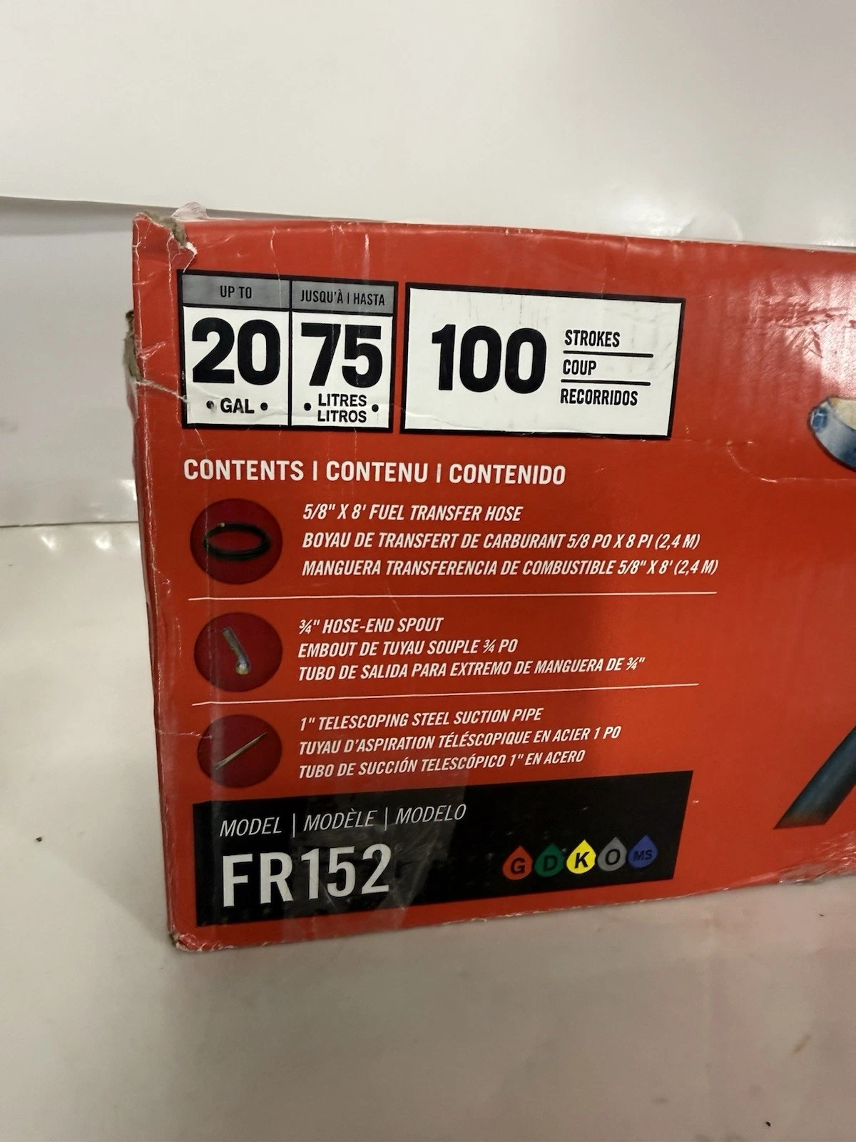 Fill-Rite FillRite 5200 Series Piston Hand Pump Hose & Nozzle FR152 20Gal (NEW)