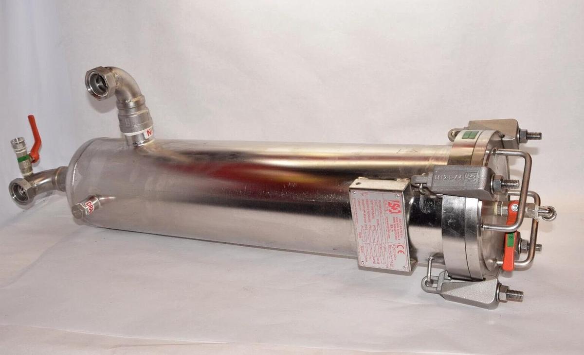 Used ASCO Stainless steel FILTRI 6" Filter Housing MTM032SL1HT-A35 1" Port Size  SS