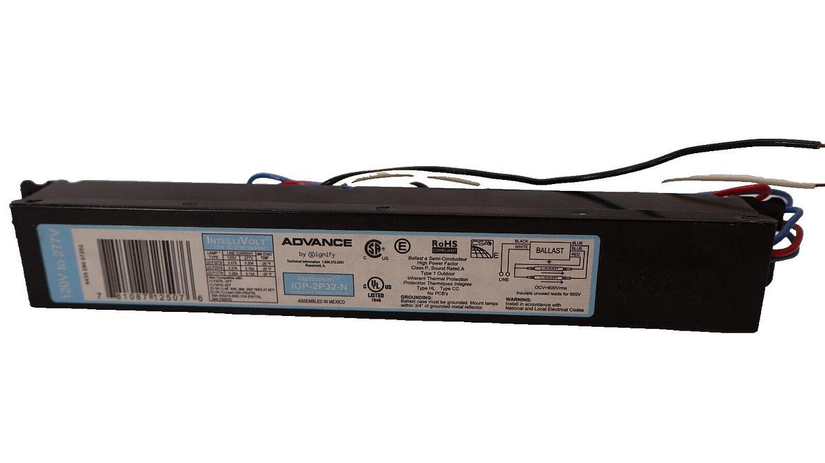 (NEW) PHILIPS ADVANCE IOP-2P32N Electronic Instant Start 2-Lamp Ballast 120-277