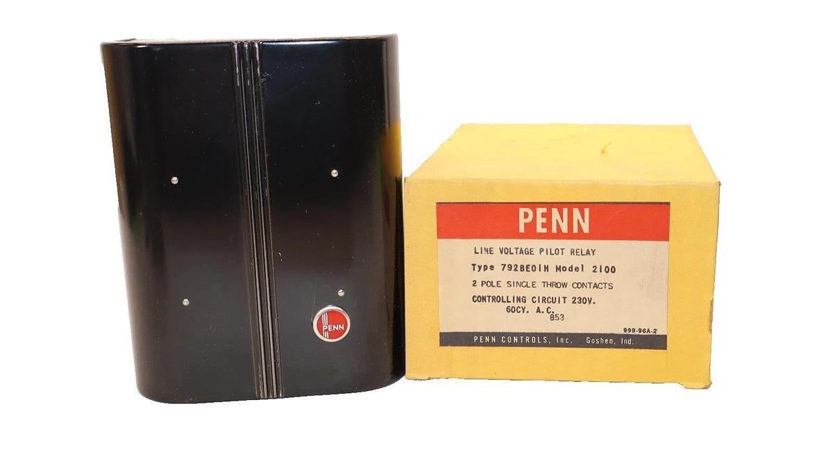 Penn Line Voltage Pilot Relay 2P 230V 792BE01H Model 2100 2 Pole (New)
