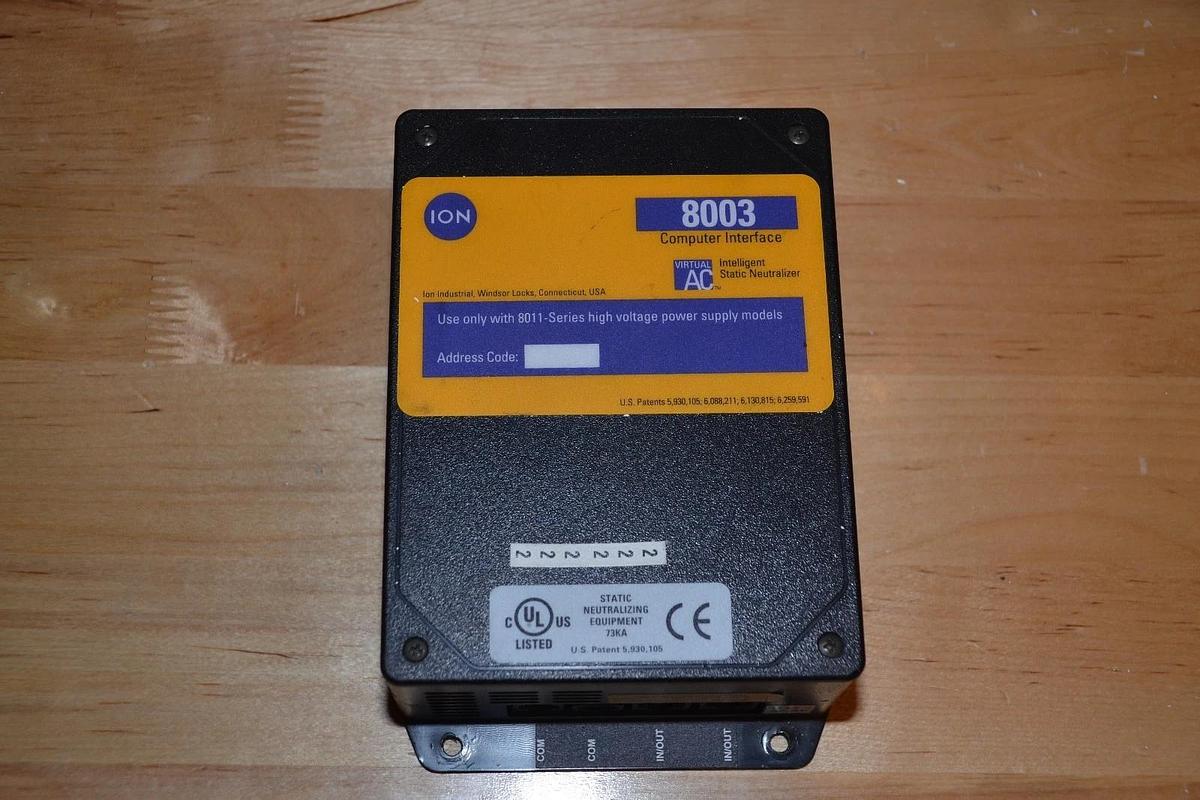 Used Ion Systems Vitual AC 8003 Computer Interface 91-8003 Rev E