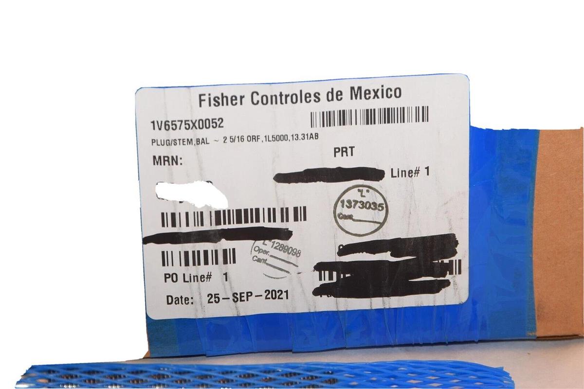 FISHER CONTROLS 1V6575X0052 2-15/16 Orf 1L5000 Plug / Stem Ball (NEW)