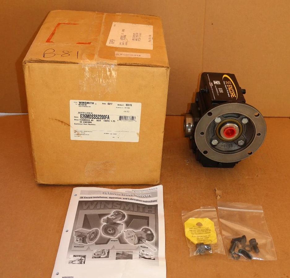 Winsmith SE Encore Gear Box Speed Reducer E26MDSS52200FA E26MDSS 40 DLR 40:1 NEW
