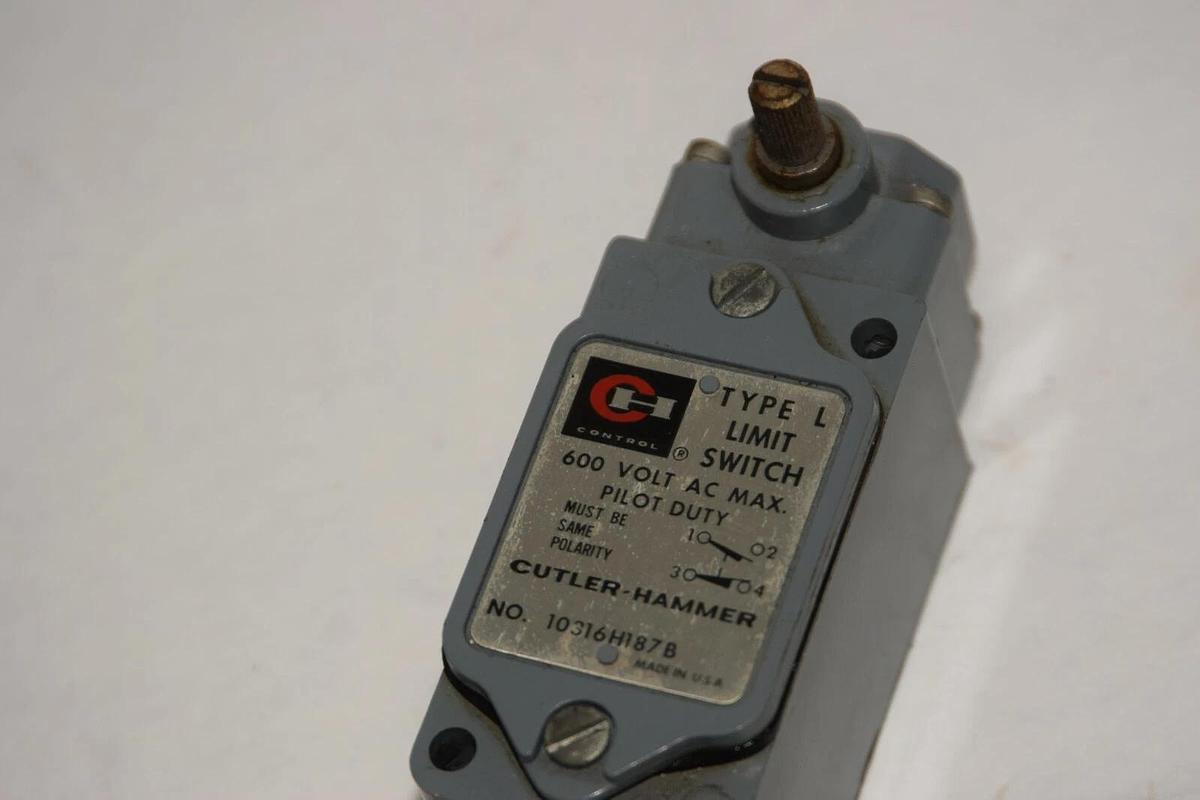 (NEW) CUTLER HAMMER 10316H187B Type L 600V Limit Switch