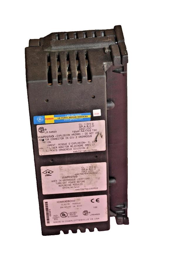 Used General Electric GE Fanuc Electric Module 24/48v 16PT IC660EBD02 IC660TBD023K
