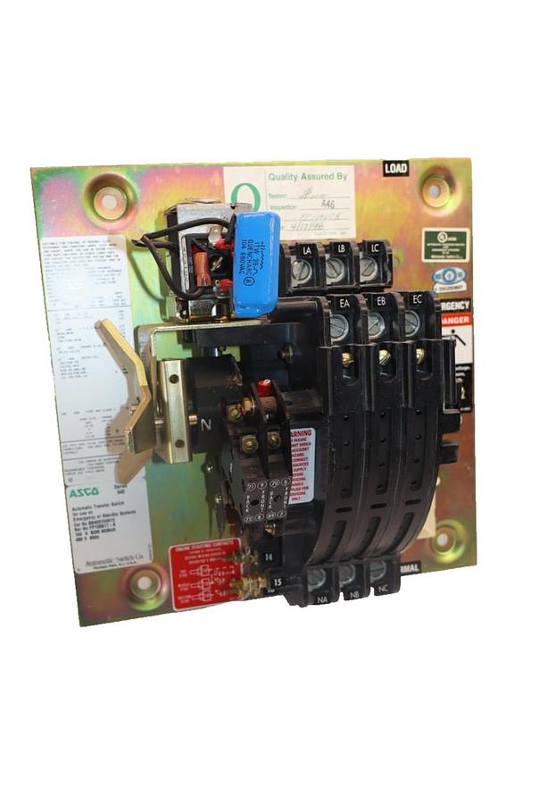 Used ASCO B940310491X 480V 60Hz Series 940 Automatic Transfer Switch