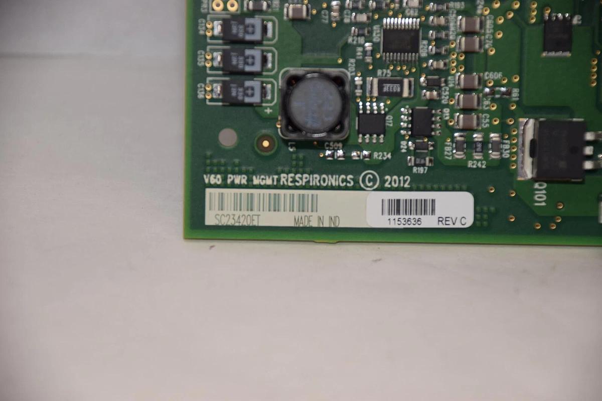 Used RESPIRONICS V60 PWR MGMT SC23420ET , 1153636 , 1068750 Circuit Board Card